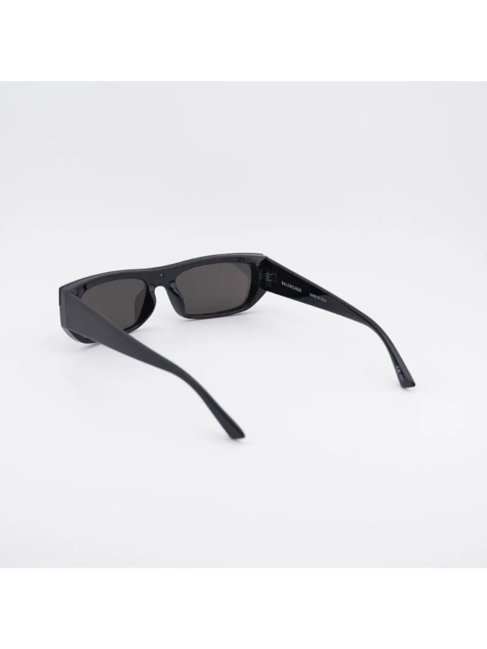Balenciaga BB0080S 001 Unisex Sunglasses Black Rectangle Frame, Grey Lenses